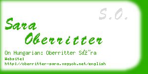 sara oberritter business card